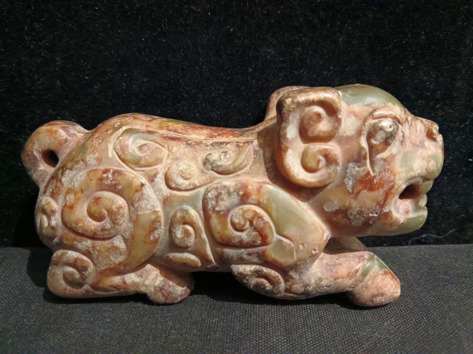 Wonderful Chinese Old Jade Hand Carved *Tiger* Statue