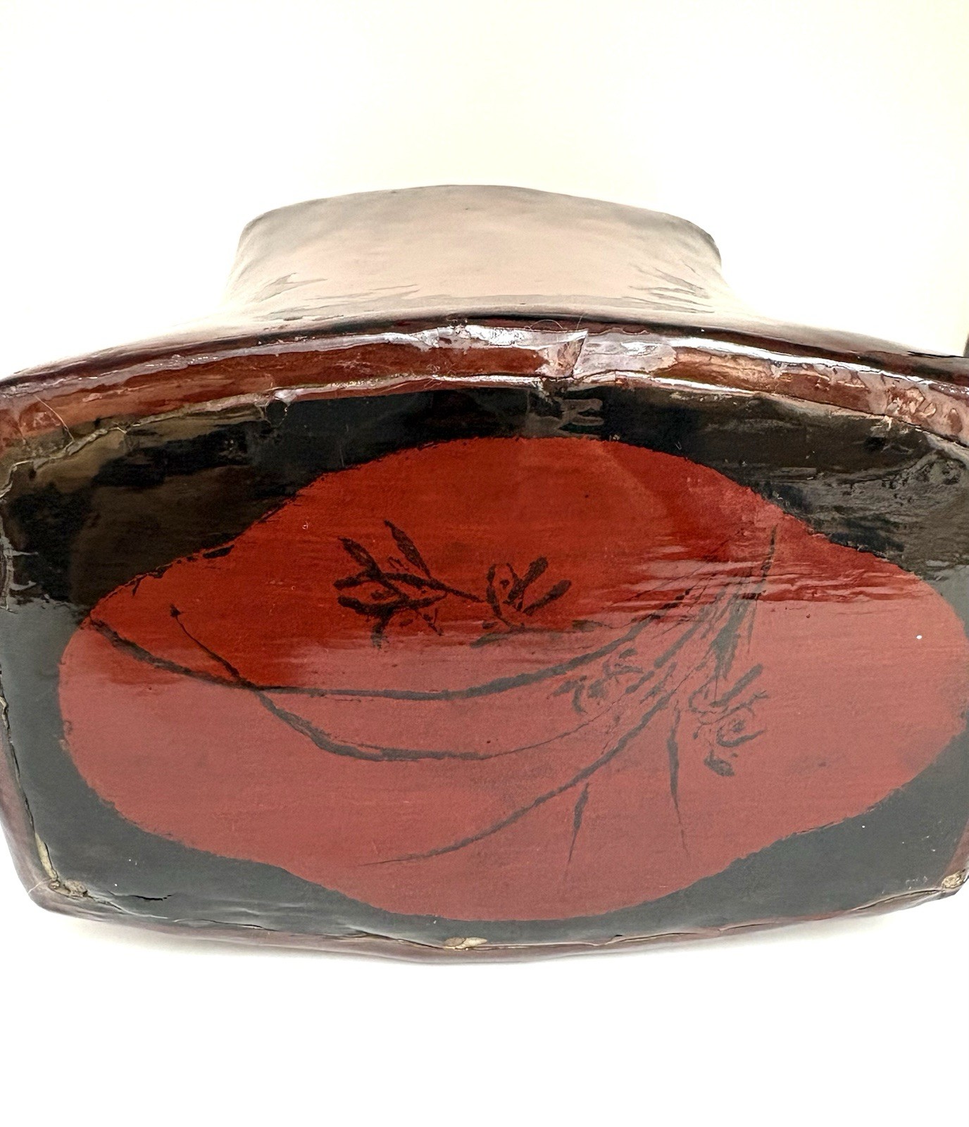 Vintage Chinese Lacquered Opium Pillow
