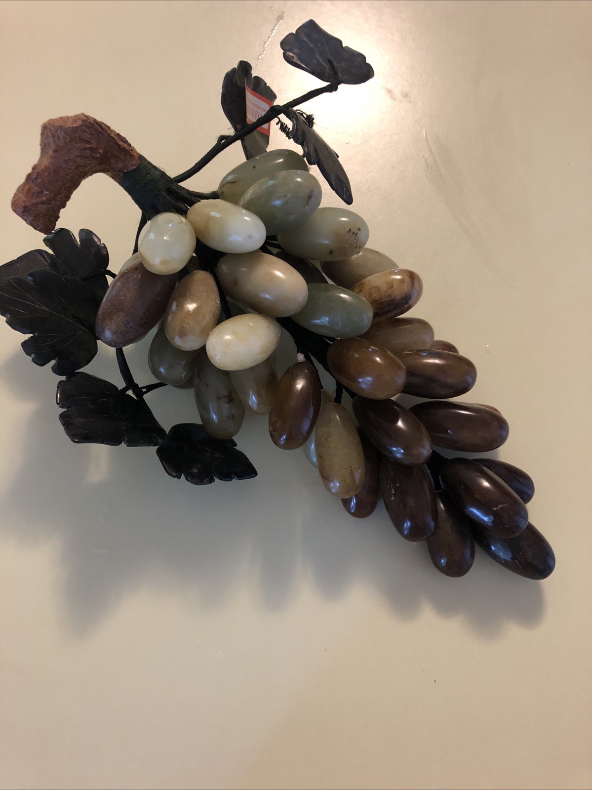 Beautiful vintage large￼ jade grape cluster 8” x 5” Colorful ￼