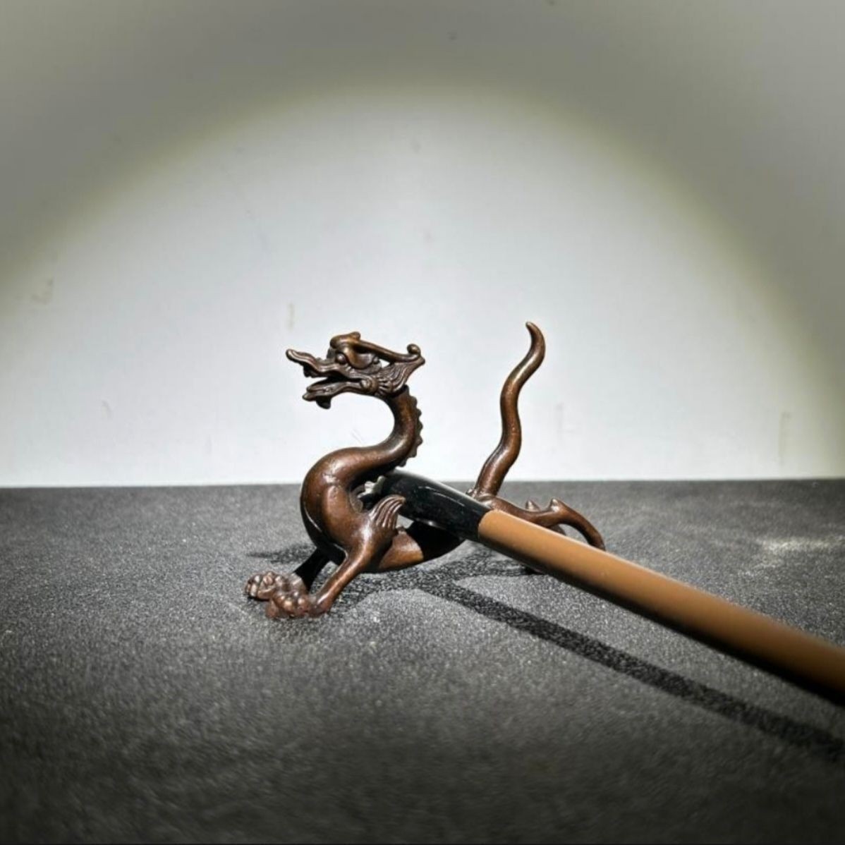 Vintage Alloy Dragon Statue 76mm Chinese Zodiac Mythical Beast