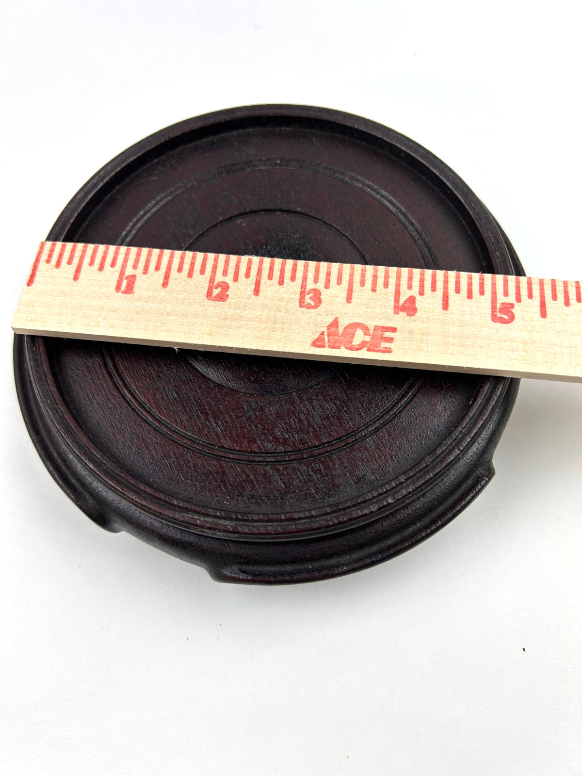 Rosewood Display Stand Hand Carved Round Asian Pedestal Bonsai Teapot Vase Base