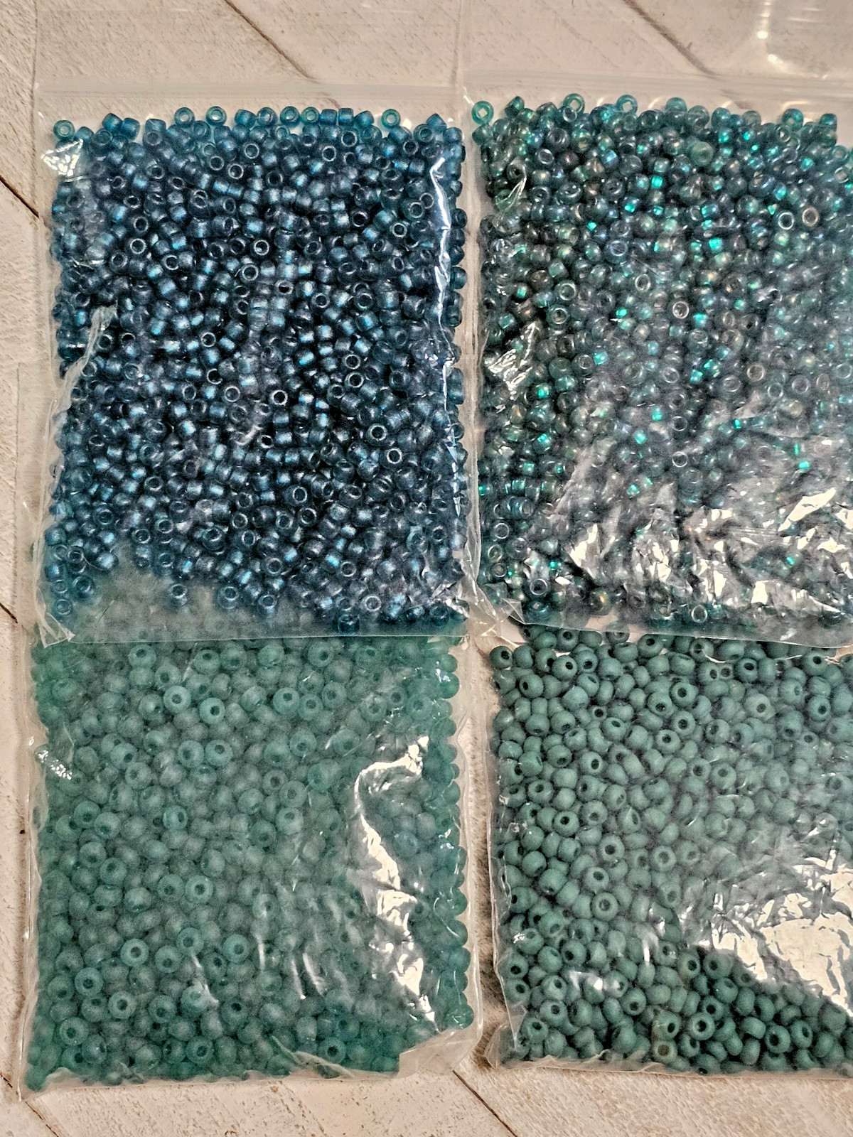 6/0 Czech Glass Seed Beads 60g 70g Bags Teal Blue Green Lot Jewelry Supplies