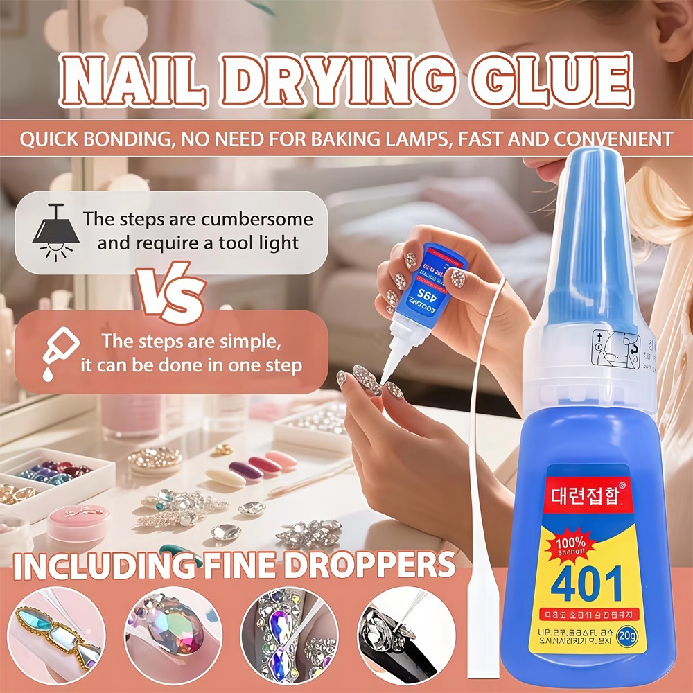 401 Instant Super Glue 20ML Fast Strong Adhesive Multi Purpose Clear Fix
