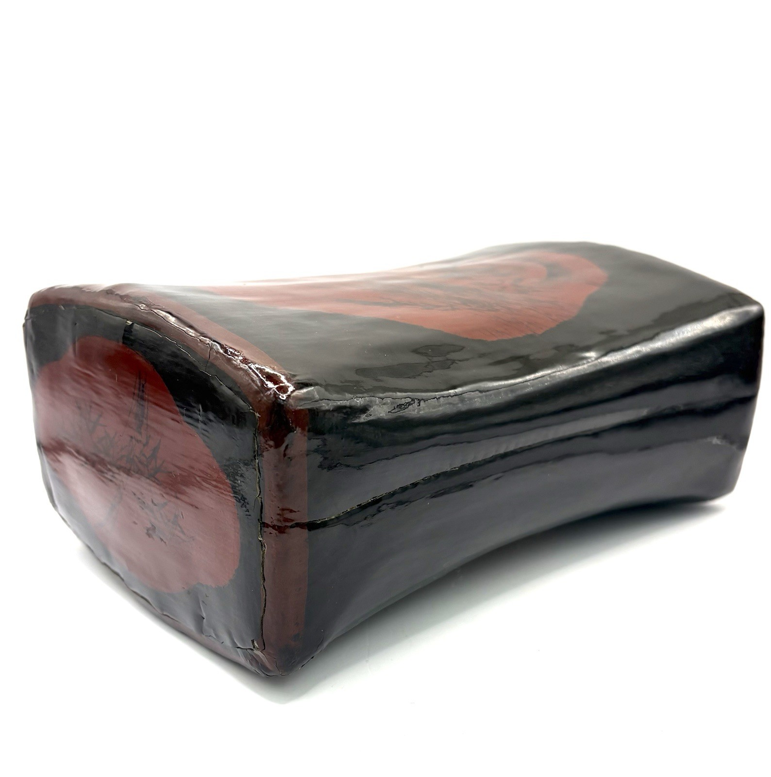 Vintage Chinese Lacquered Opium Pillow