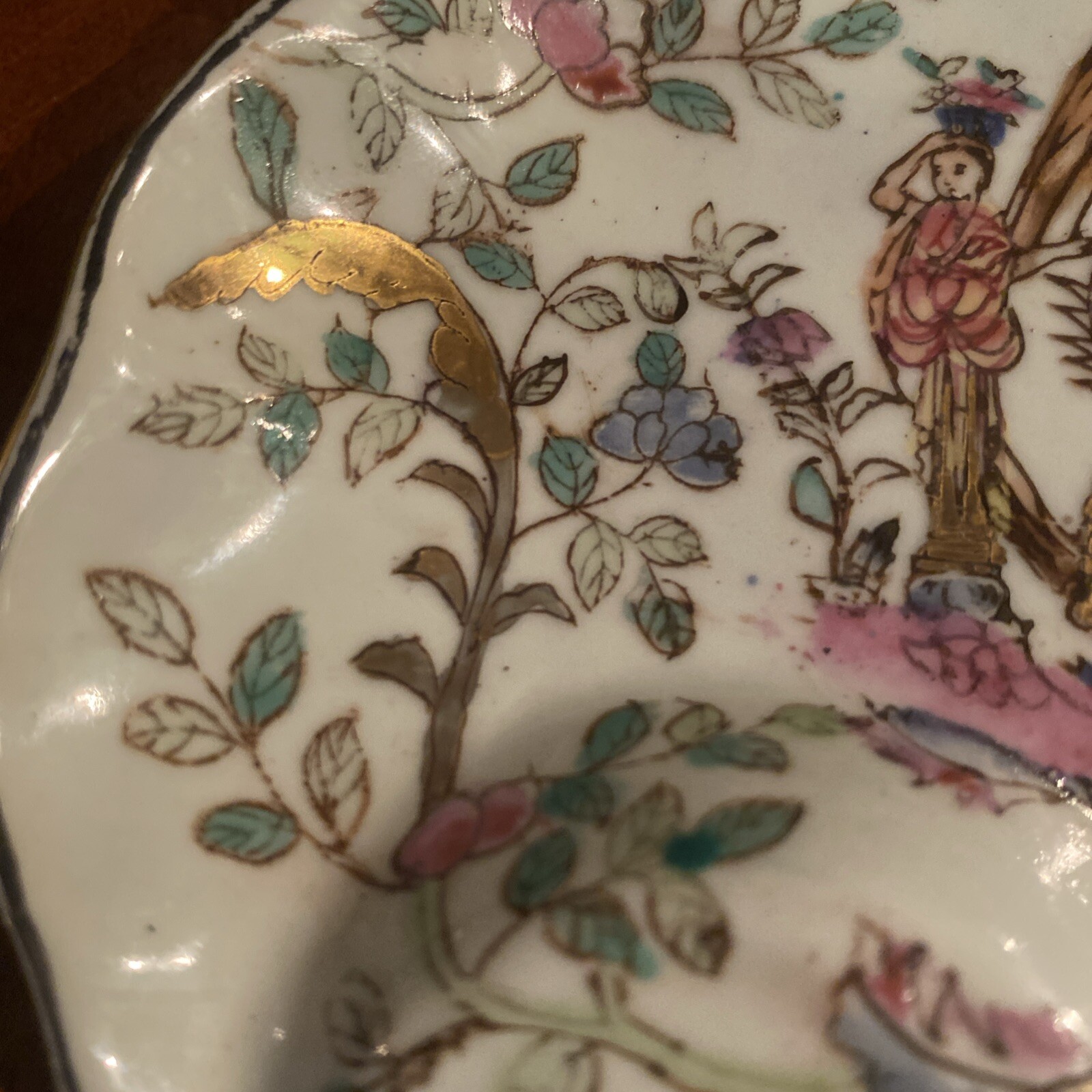 Antique Yong Sheng Armory Trinket Dish Serving Plate Card Tray
