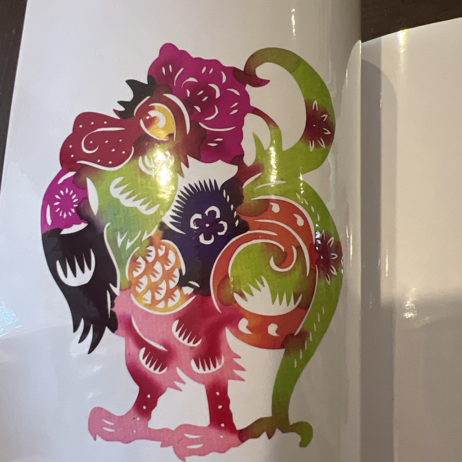 12 Pcs Vintage Chinese Paper Cutting Book 12 Chinese Zodiac Animals Multi-Color