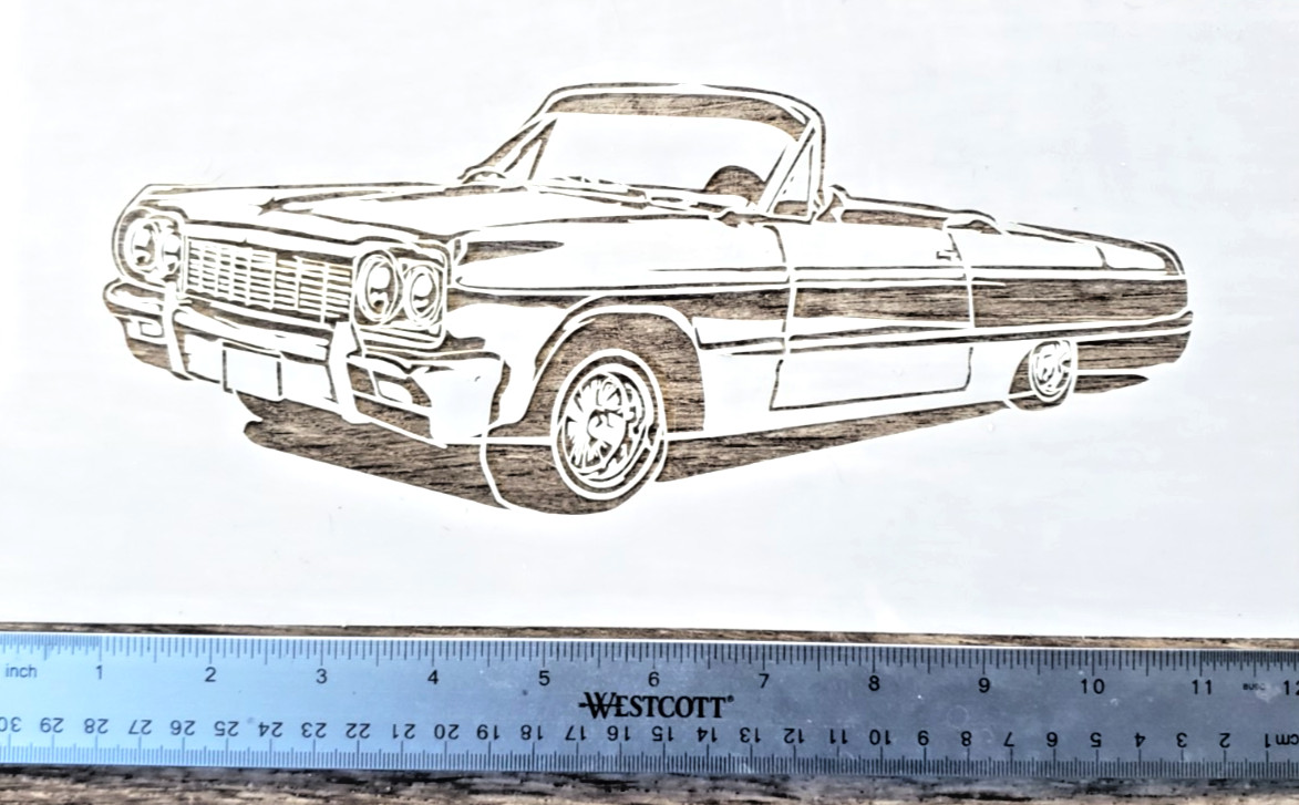 Low Rider Stencil Reusable 10 Mil Mylar Low Rider American Classic