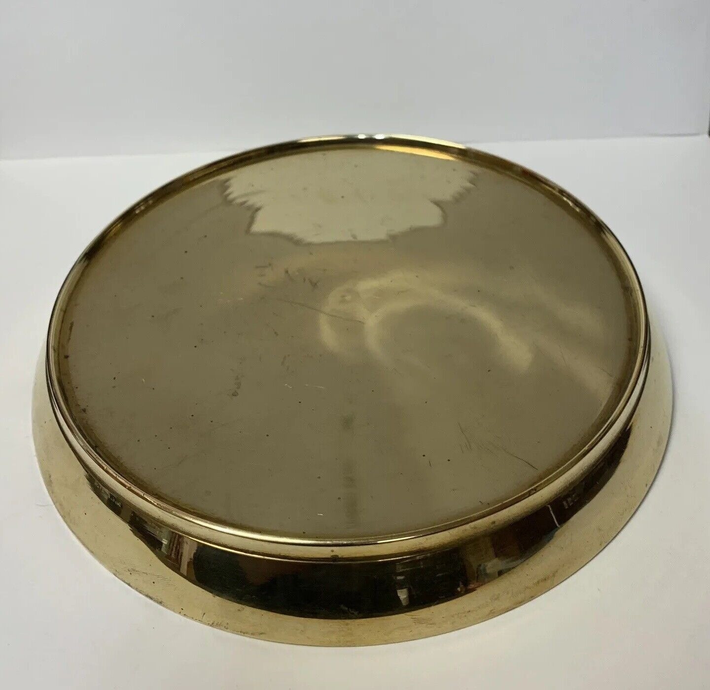 Vintage Brass Display Stand Base Pedestal Vase Pot Ginger Pot Round Footed 7”