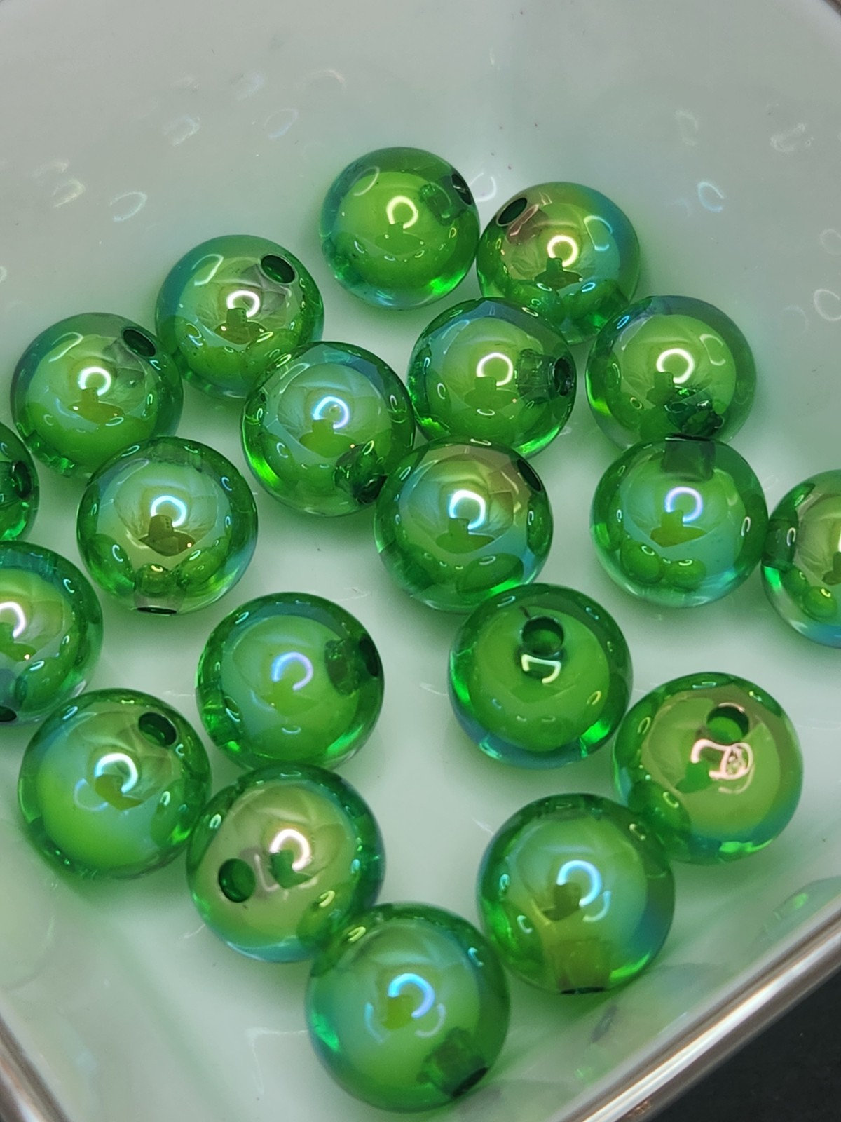 14mm Clear Acrylic Double Layer Beads – Package of 20 – Beadable DIY Pens