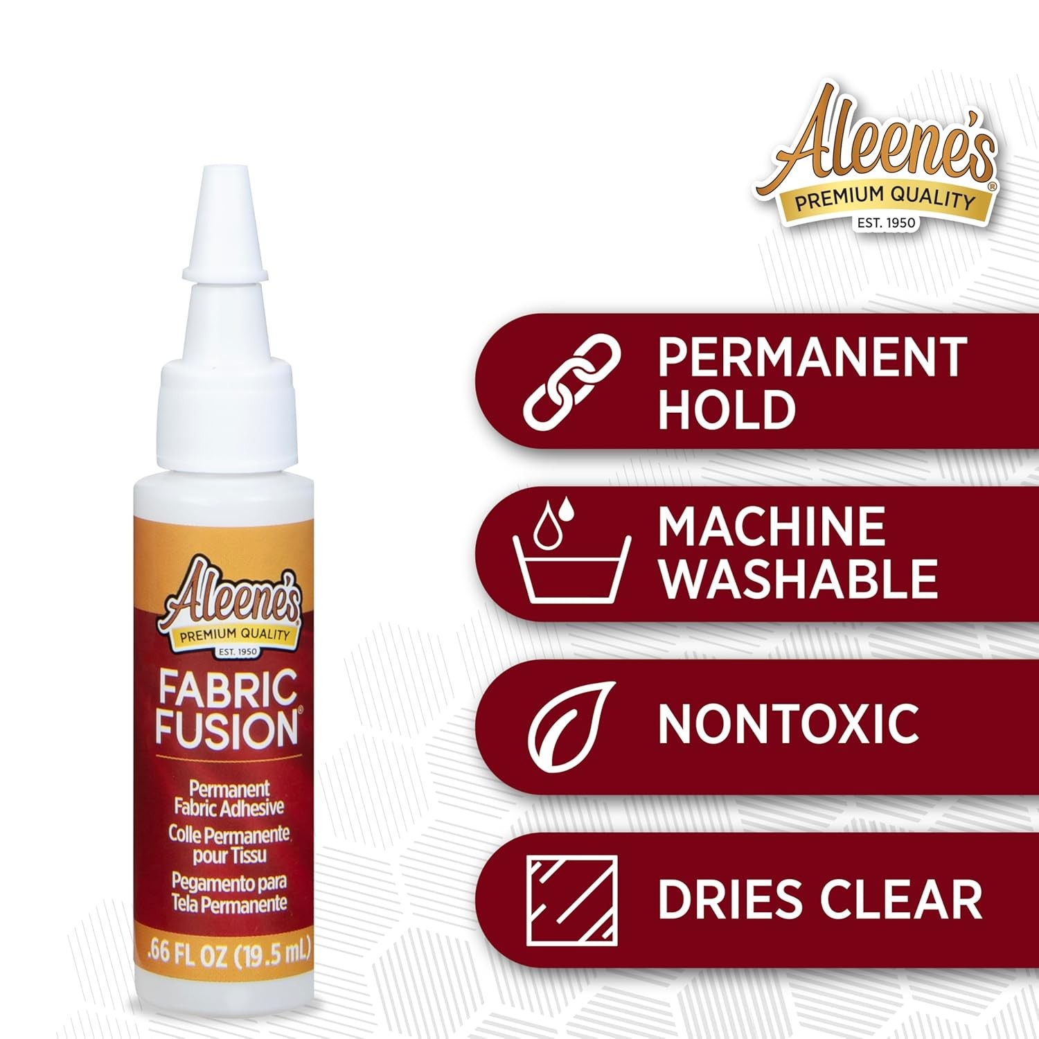 Aleene’s Fabric Fusion Glue, 3 Count, (Pack of 1) 0.66 Fl oz 3 Count