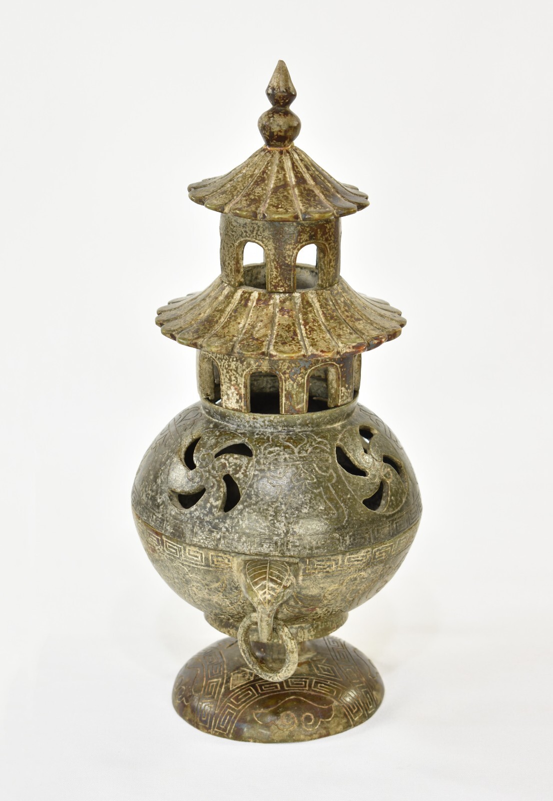 Asian Chinese Jade / Stone Carved Incense Burner