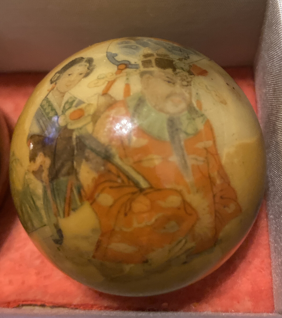 Jade Chinese Health Balls Xiling Jade Unique Includes Paperwork