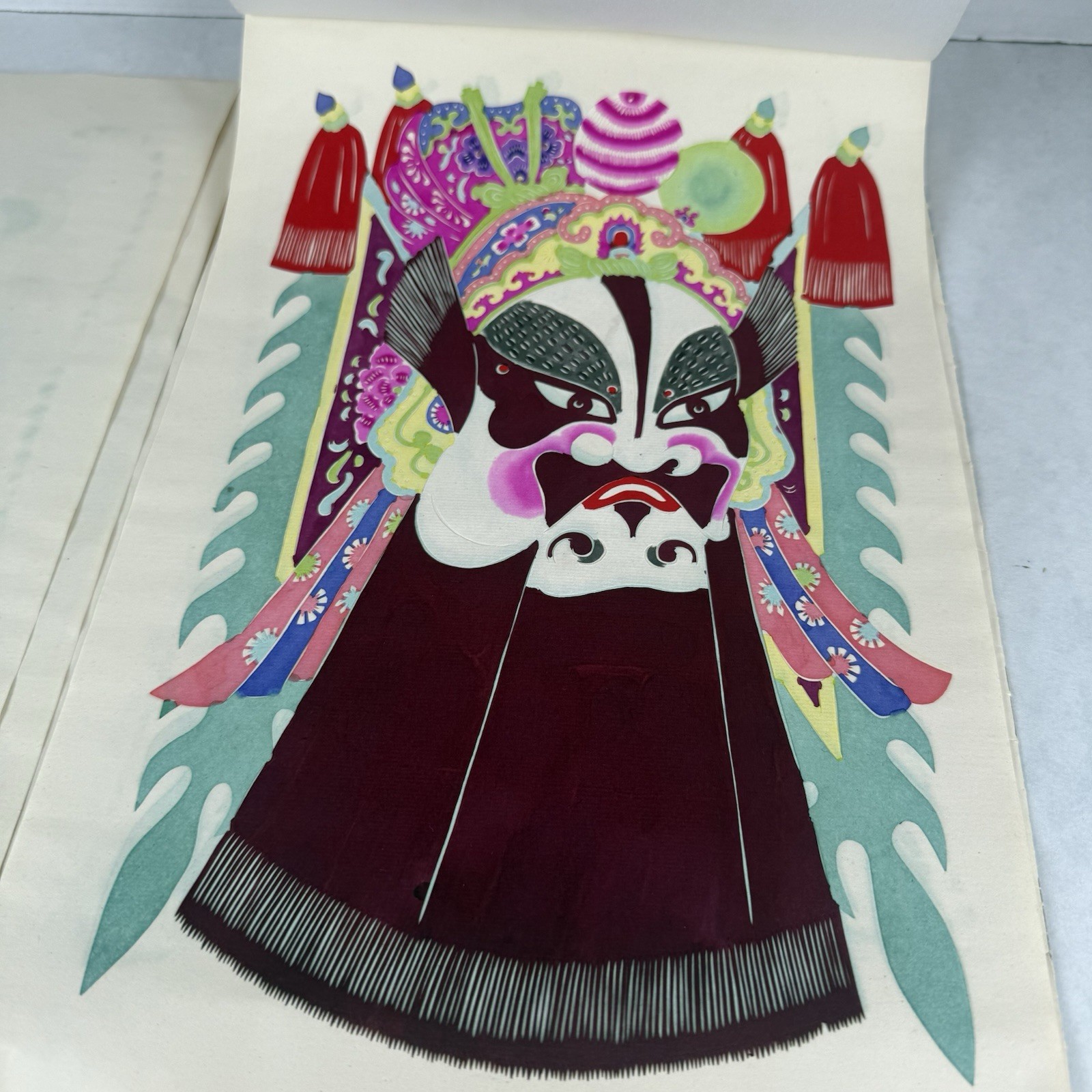 People’s Republic Of China Paper Cutouts Set Of Six Chinese Folk Art Masks