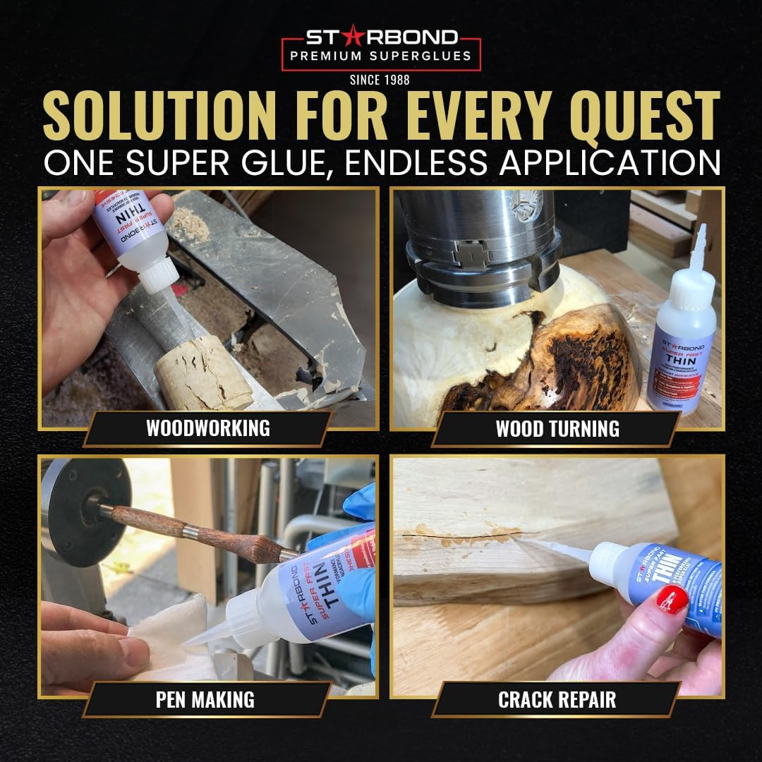 Starbond Super Fast Thin CA Glue – Super Glue Pro Kit with Precision Microtips A