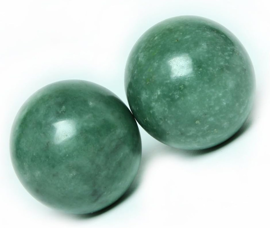 BRABUD 1.57″ Marble Green Baoding Balls Chinese Health Exercise Massage Balls St