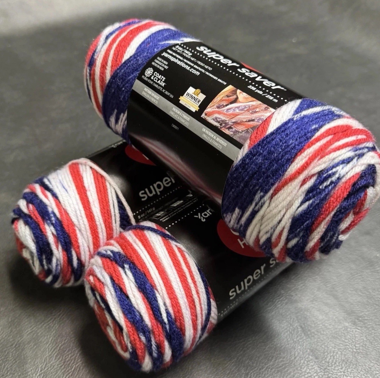 Red Heart Super Saver Yarn Americana 5 Oz Skein E300 100 Acrylic Worsted, 3 Pack