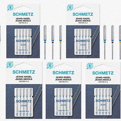 Set of 5 Heavy-Duty Denim Stitch Needles for Jeans