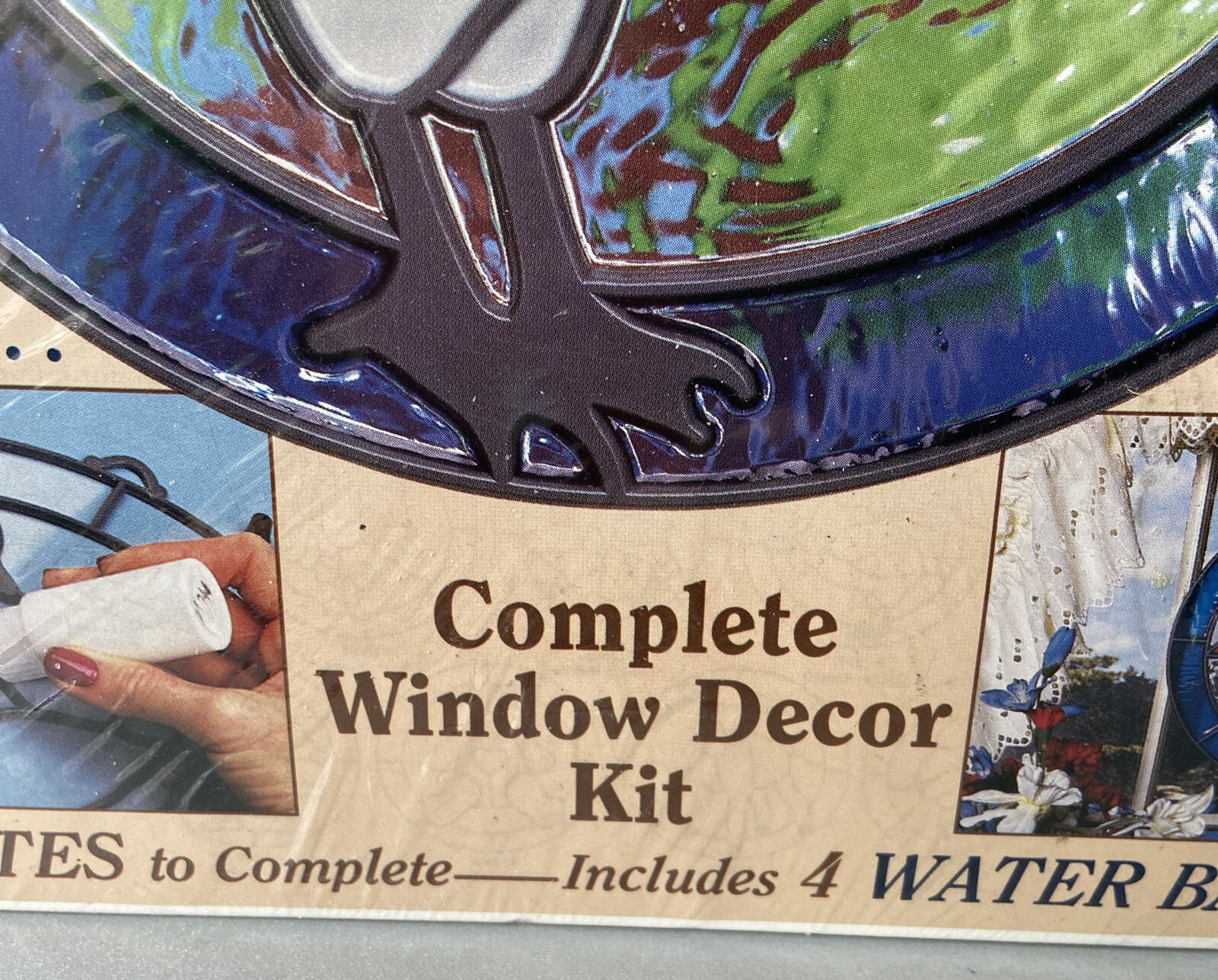 NEW Sunrise Rooster Vintage Paint’Plate Plaid Enterprises Inc Window Decor Kit