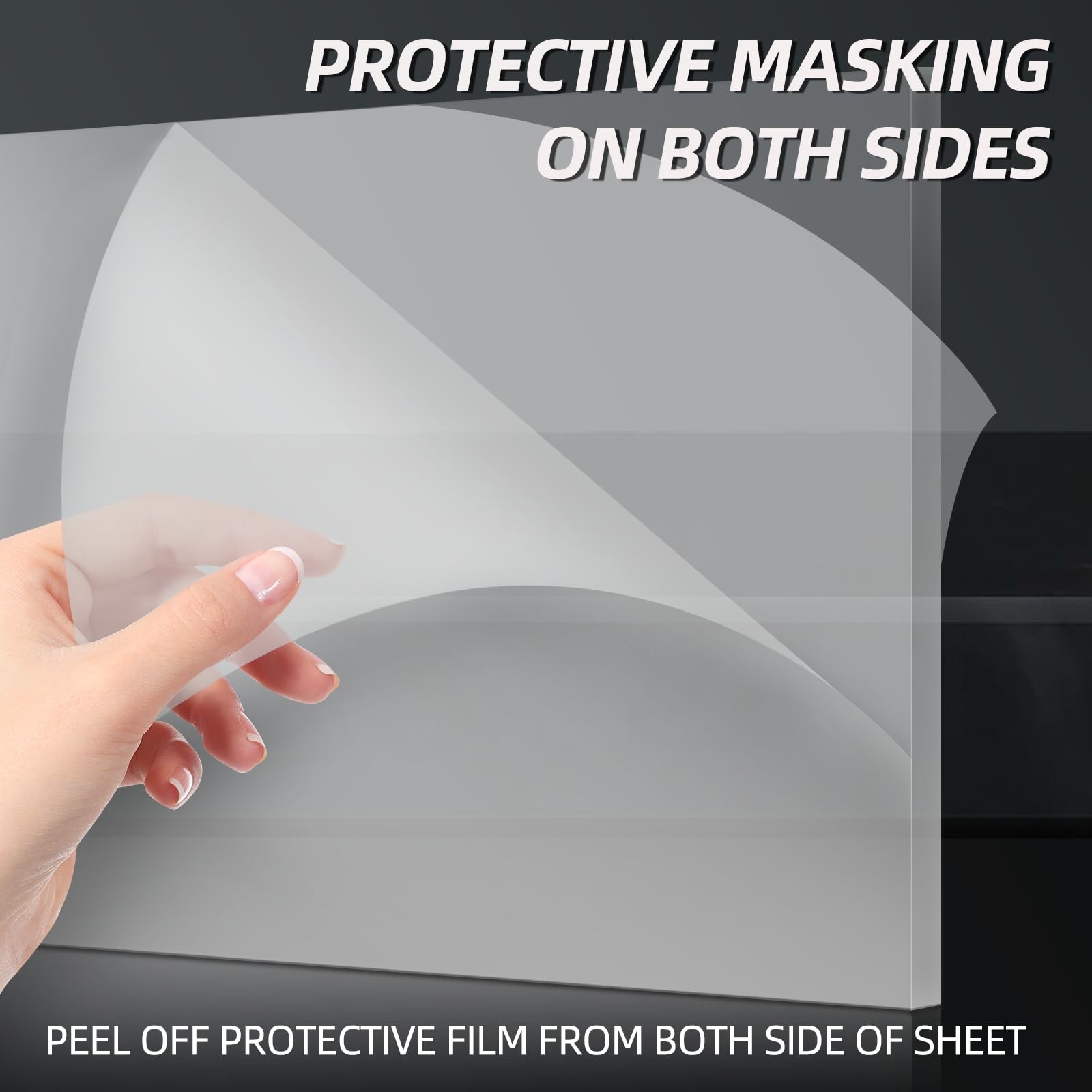 CALPALMY (2 Pack) 1/8″ Thick Clear Acrylic Sheets 12″x16″, Thick,