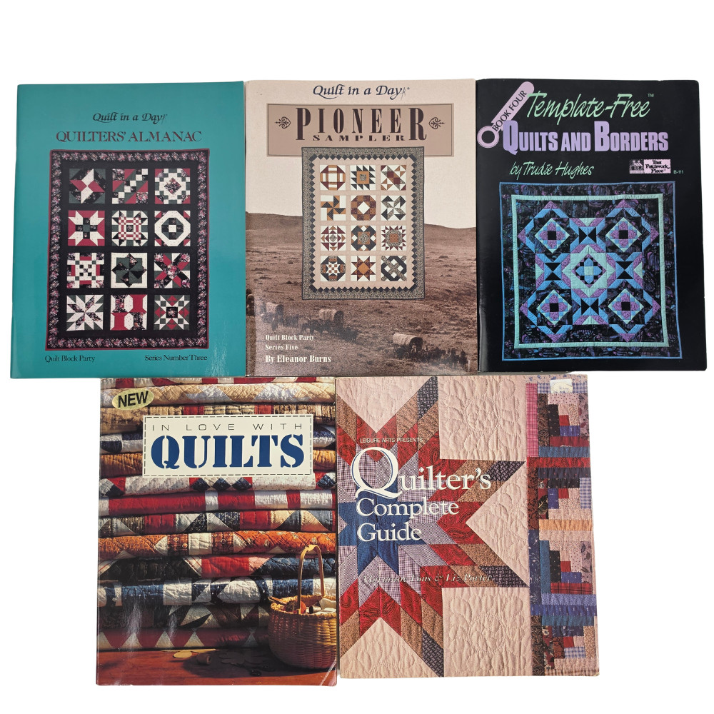 Lot 5 90s Quilting Books Guides How To, Quilt in a Day, Scrap & Patchwork Quilt