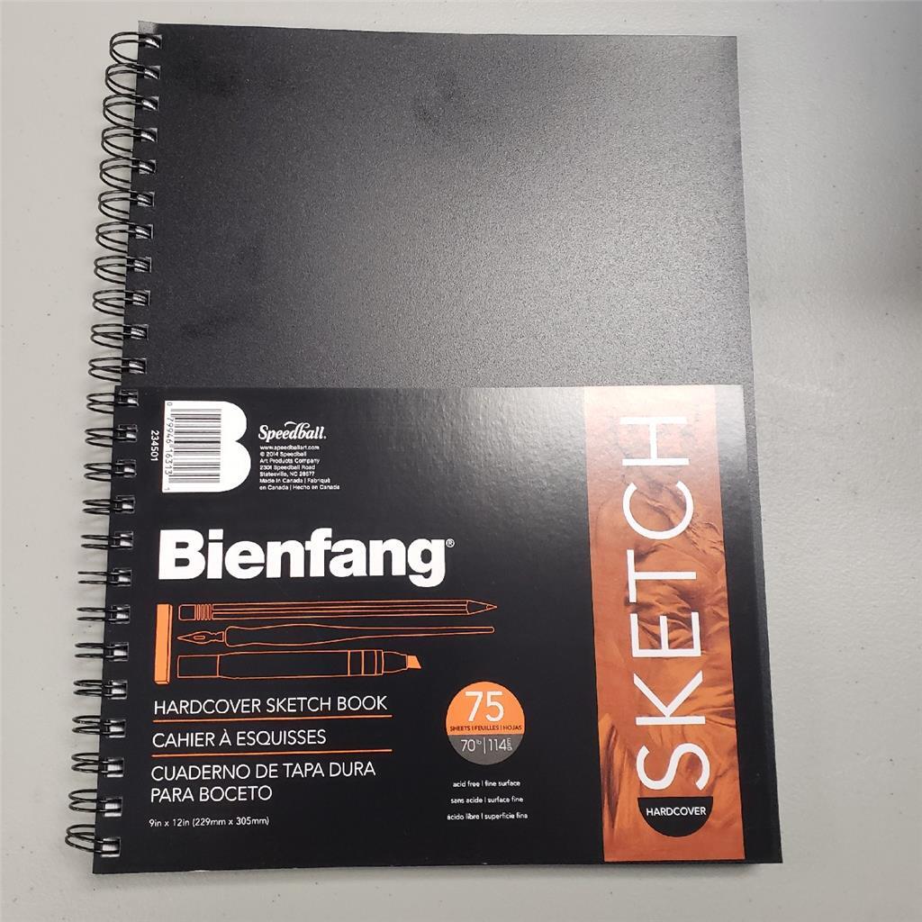 = Speedball Art Products Bienfang Hardcover Spiral Sketch Book 9″X12″ 75 Sheets