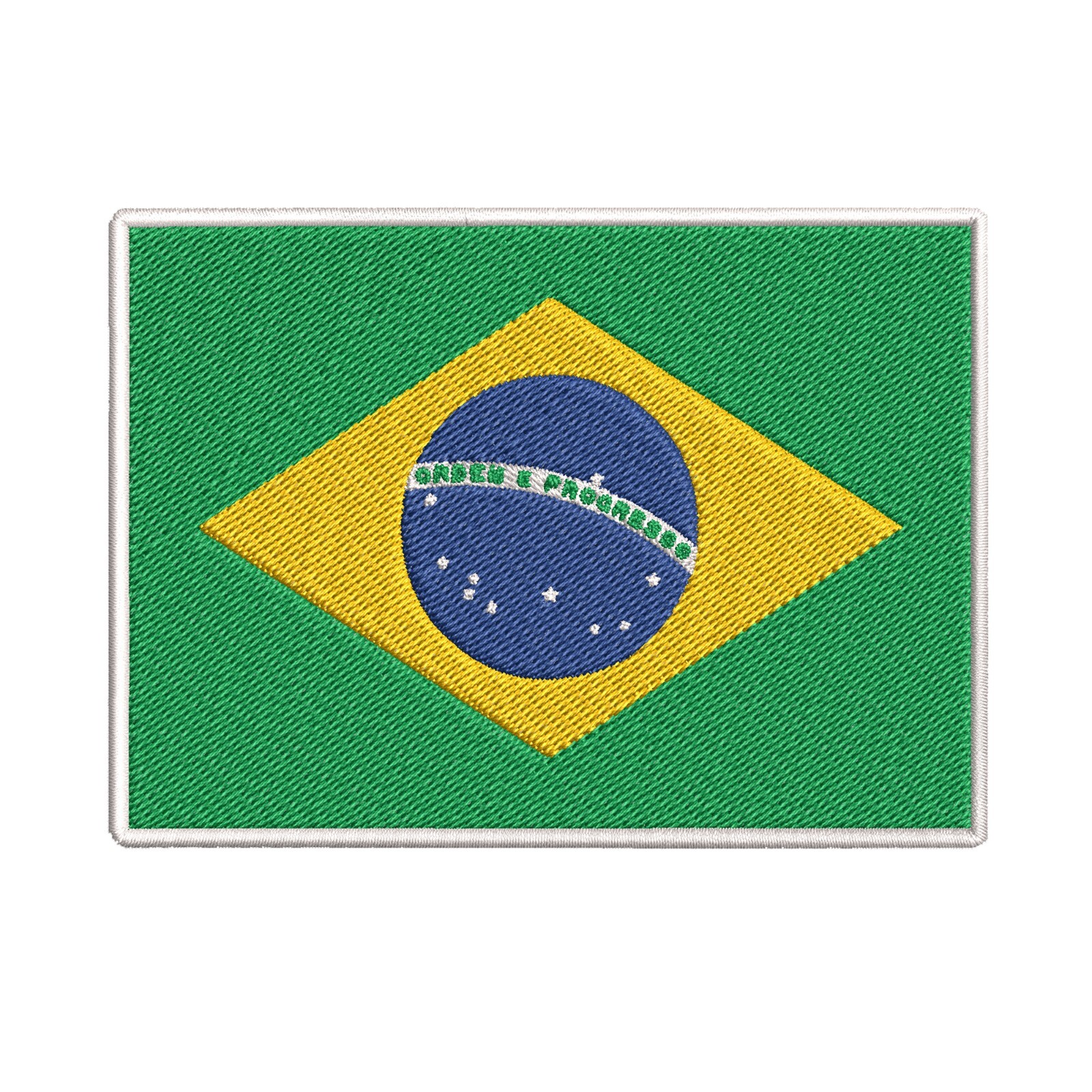 Brazil Flag Patch Embroidered Iron-on Badge DIY Applique
