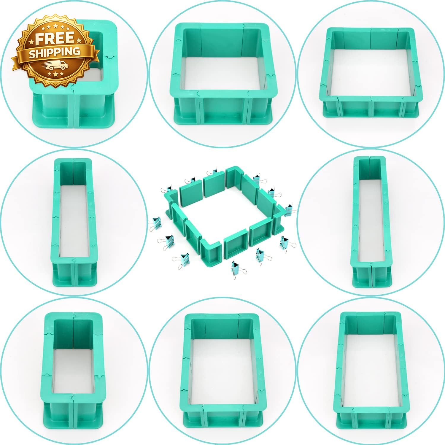 Adjustable Mold Housing Kit for Silicone Mold Making Leak-Proof Plastic Frame