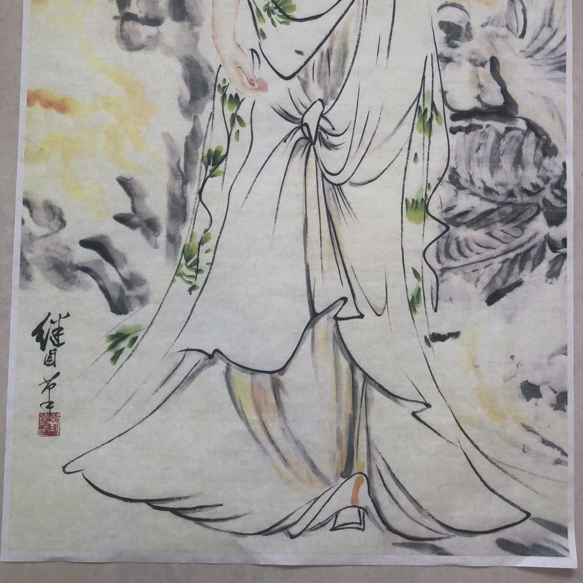 Yang Guifei Painting Chinese Style Scroll Unframed Wall Art Print Home Decor