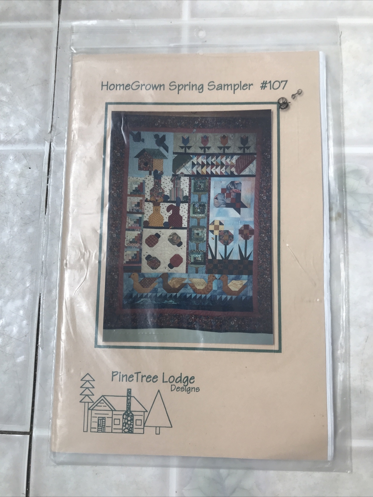 Pine Tree Lodge Designs Quilt Sewing Pattern #107 Home Grown Spring Sampler 1994