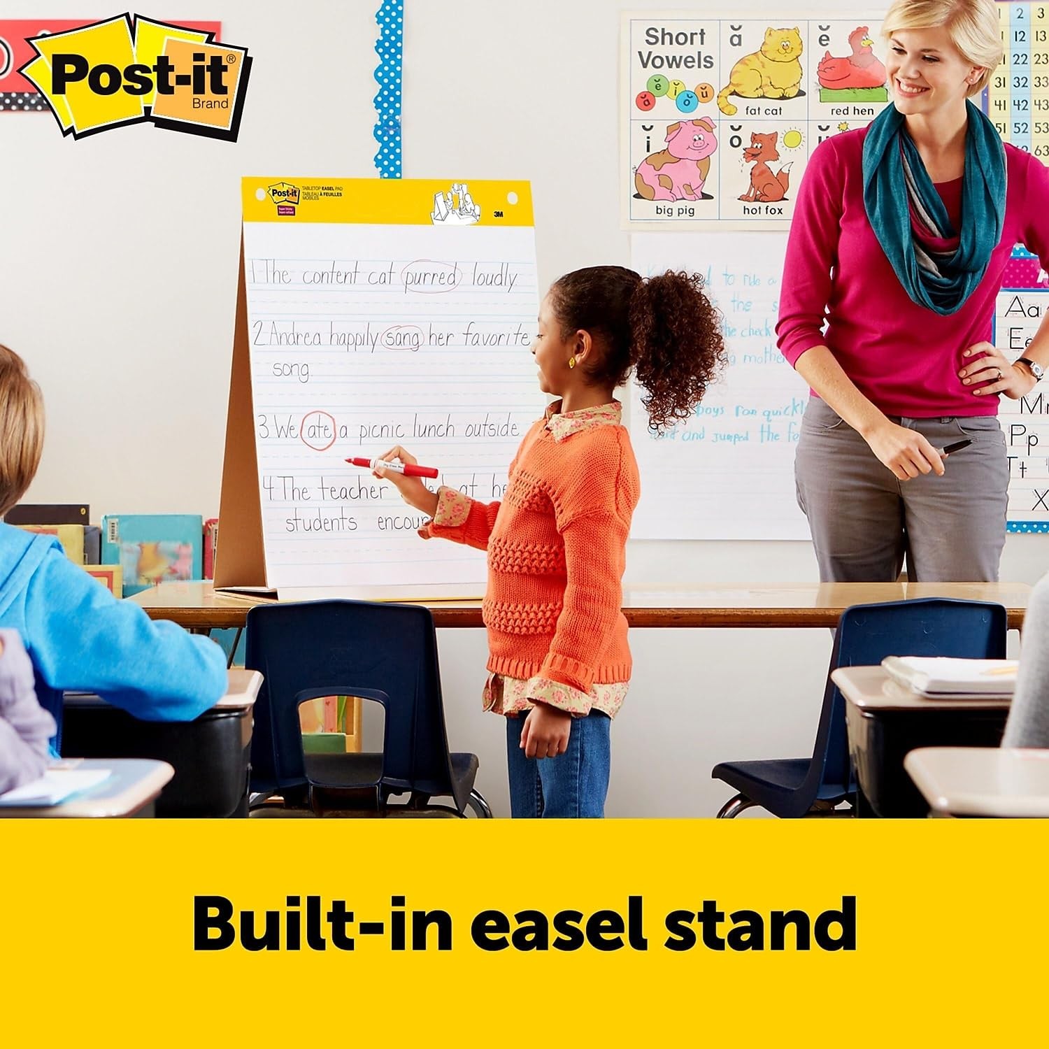Post-It Tabletop Easel Pad Primary Lines 20 X 23 Mmm563Prl 1 Unit