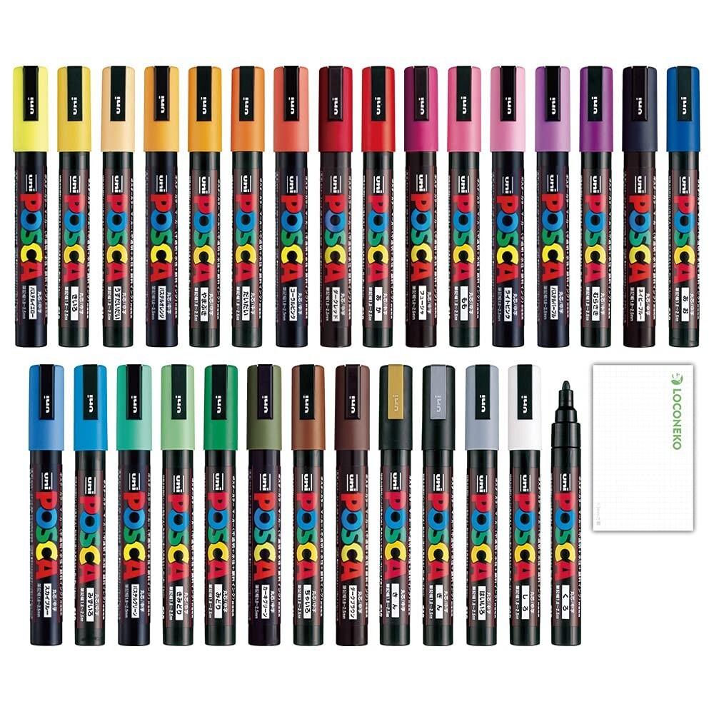 Uni POSCA Paint Marker Pen Medium Point PC-5M Set of 29 Colors Japan NEW!