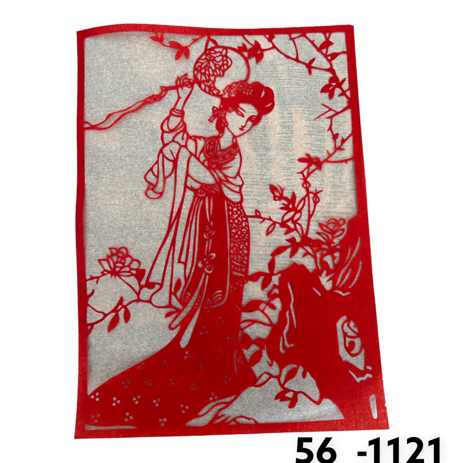 CHINESE FOLK ART TRADITIONAL CHINESE PAPER CUTS 1950S LOVELY GEISHA