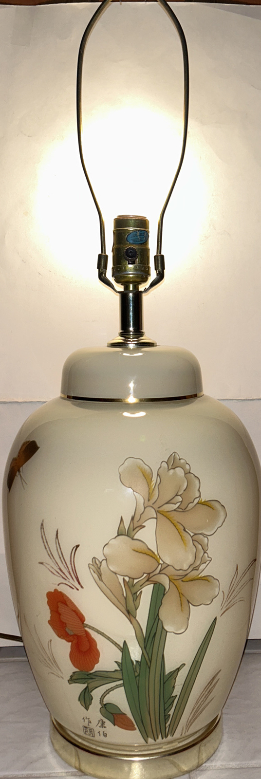 CLEARANCE RARE VTG Mid Century Hand Painted Chinese Table Lamp Esty Price $591