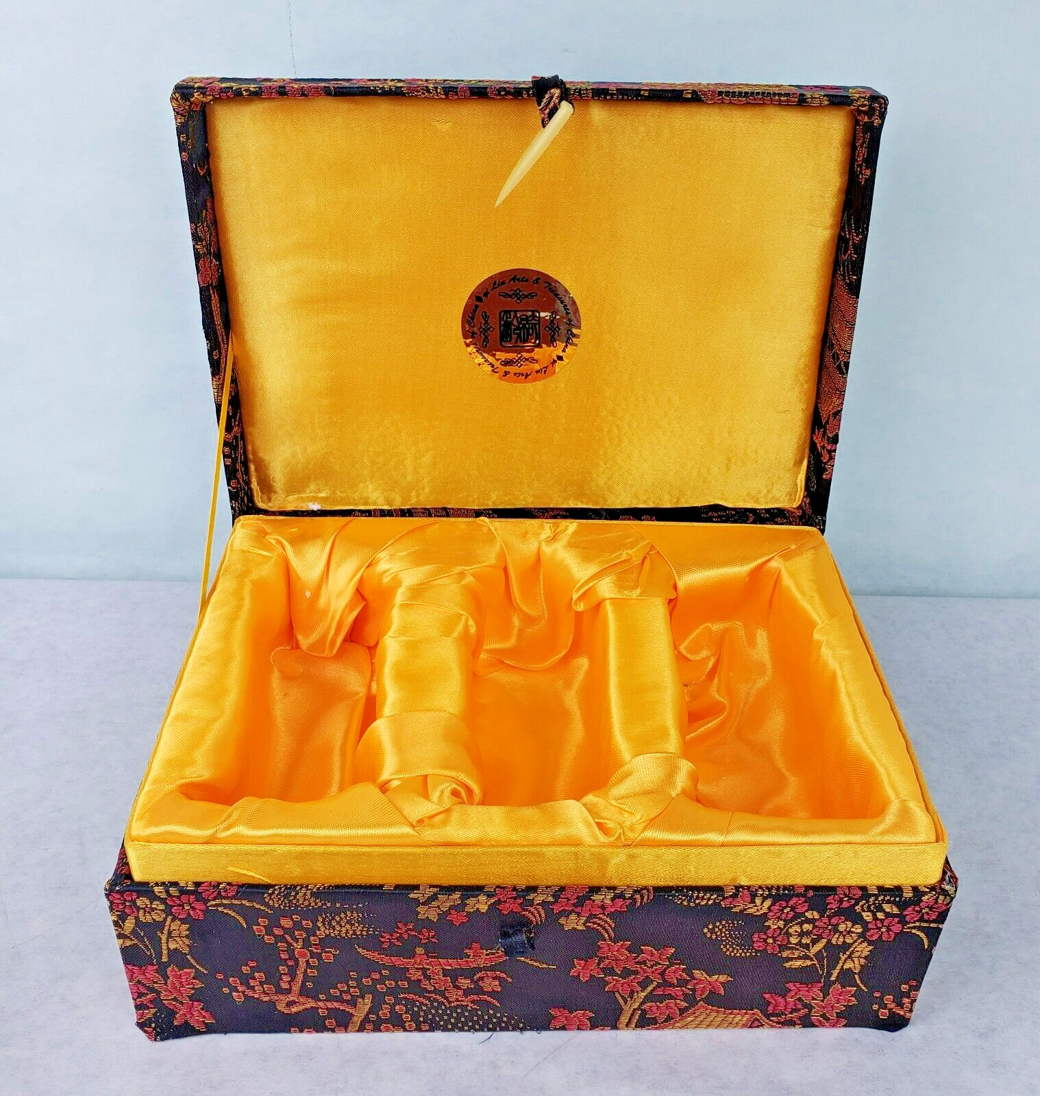 Yi Lin Arts & Treasures of China ‘Three Gods’ Figurines in Original Brocade Box