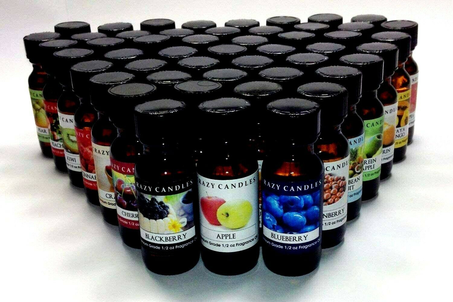3 Bottles Set Tuberose, Clove, Mahogany teakwood 1/2oz Premium Crazy Candles