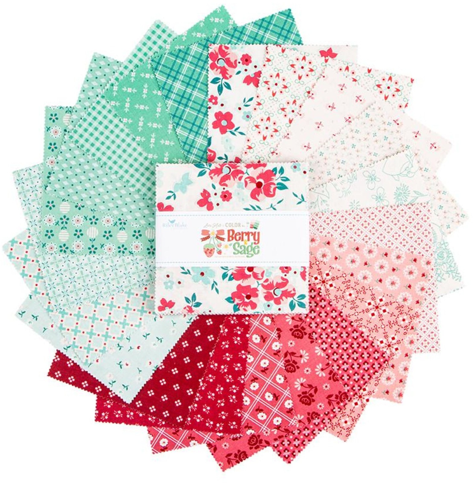 Berry & Sage Riley Blake 5″ Stacker 42 100% Cotton Precut Quilt Squares