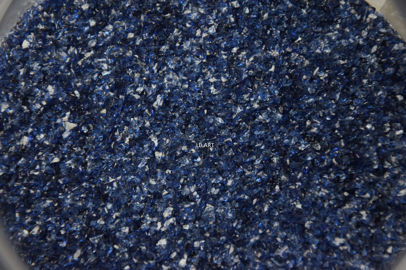 1118.02 ONE OUNCE MIDNIGHT BLUE BULLSEYE GLASS MEDIUM FRIT 90 COE FUSIBLE