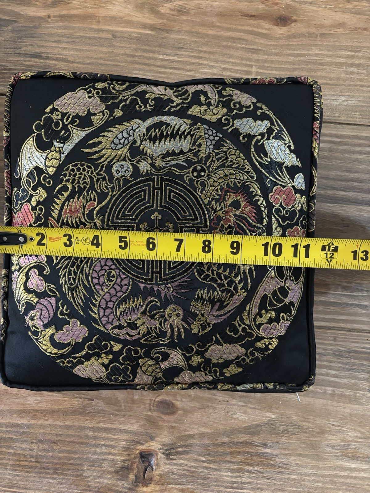 Vintage Oriental Chinese Decor Metallic Embroidered Silk Throw Pillow Lot