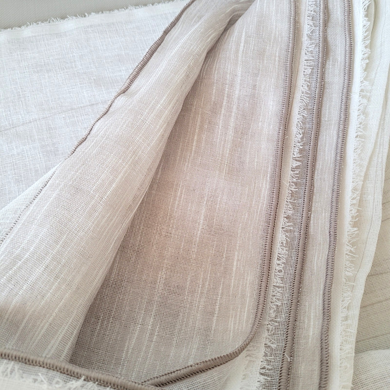 5 Yards Ataxia Beige Sheer Fabric 118″ Curtain Drapery Interior Fabrics
