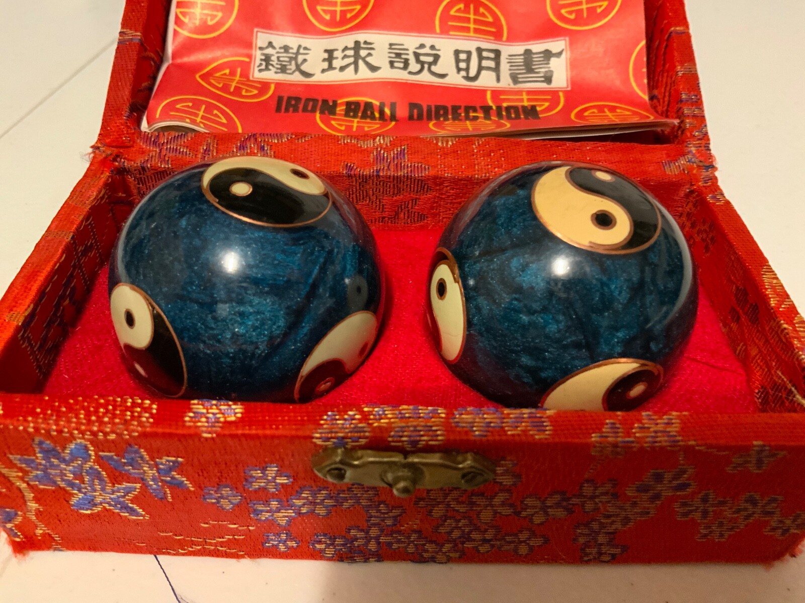Vintage BAODING IRON BALL DIRECTION – 80’s W/ CASE & INSTRUCTIONS