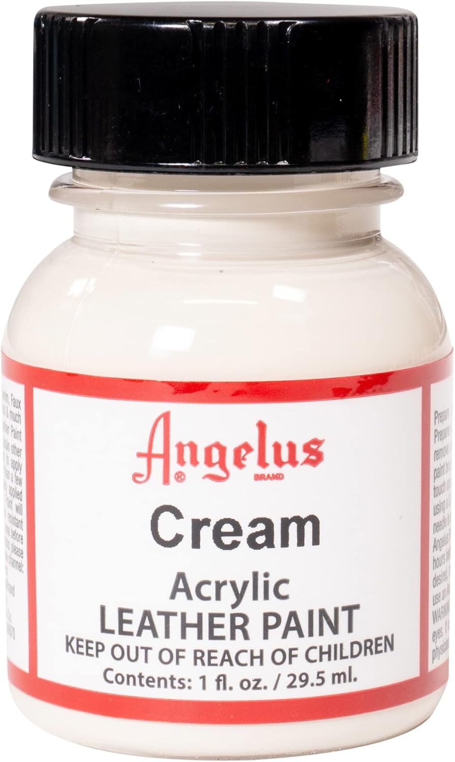 Angelus Acrylic Leather Paint 1 oz Cream 1 Fl Oz (Pack of 1),