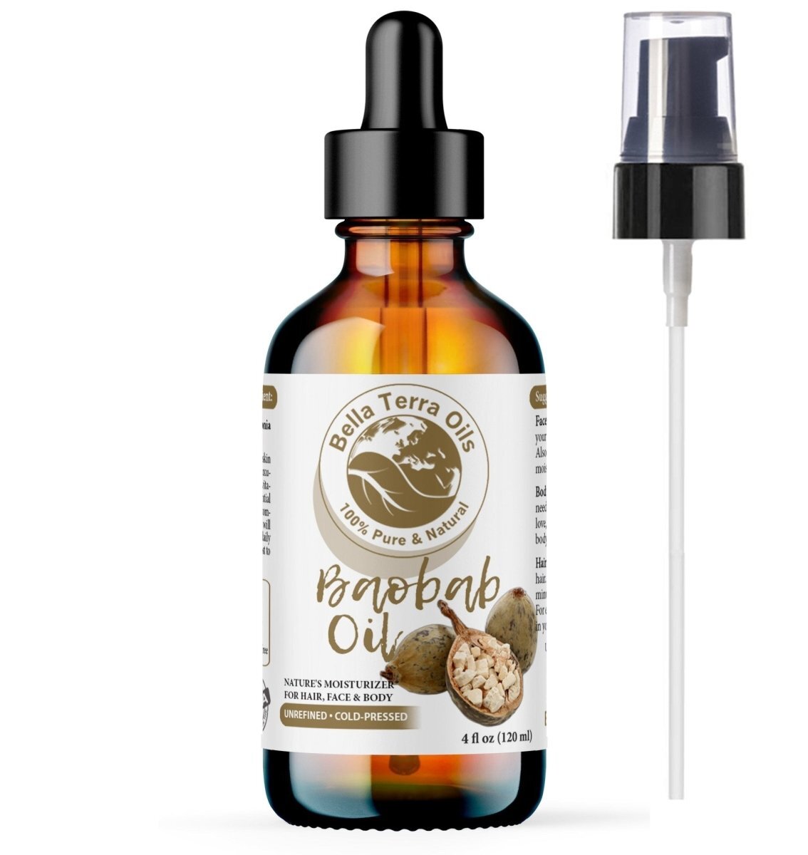Baobab Oil: Cold-Pressed, Pure, Extracted from African Baobab Seeds
