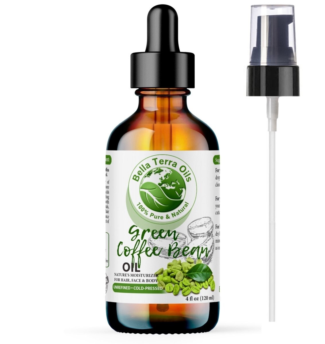 Green Coffee Bean Oil: Natural, Cold-Pressed, Ideal for Skin Rejuvenation