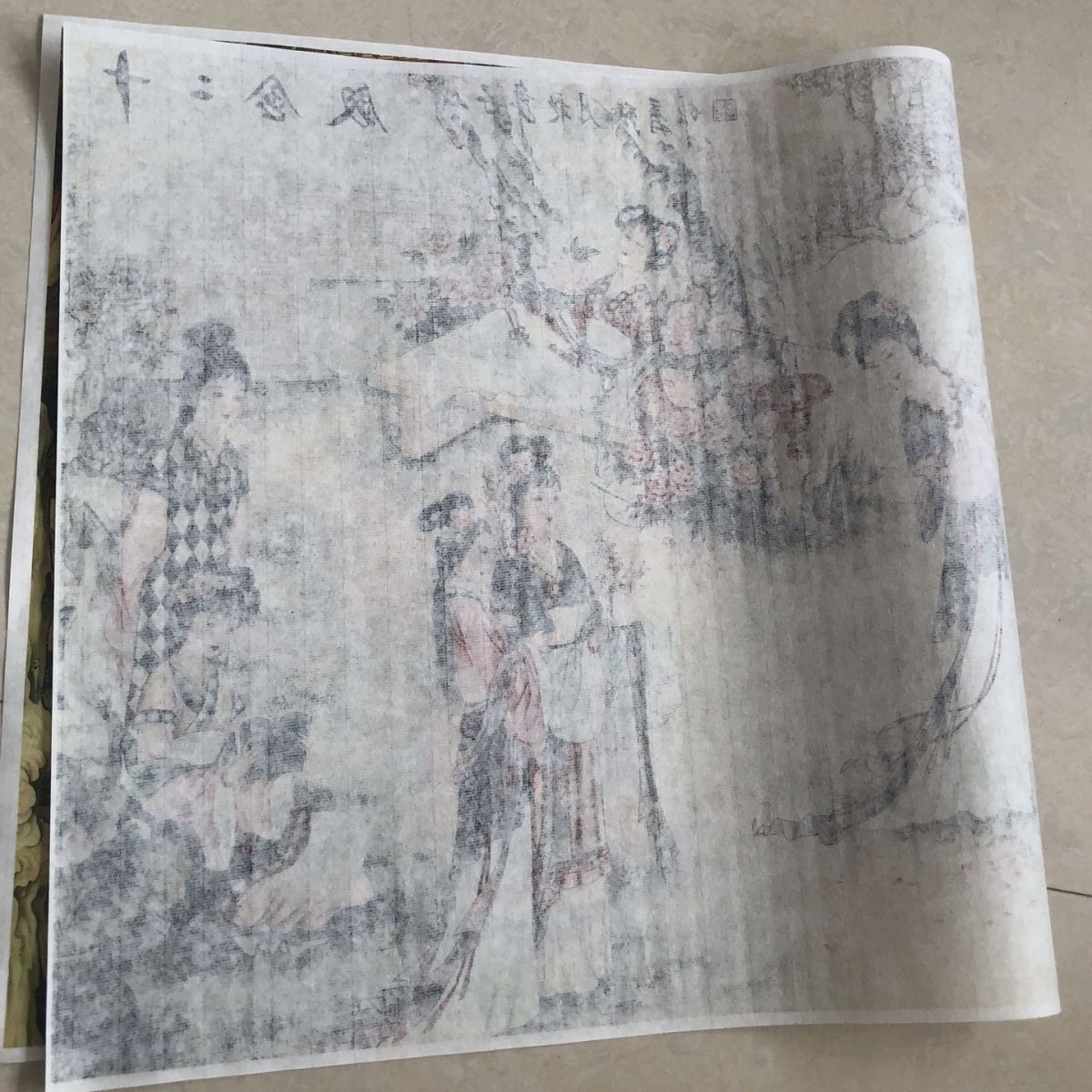 Chinese Beauty Painting Xuan Paper Scroll Unframed Wall Art Print Home Decor