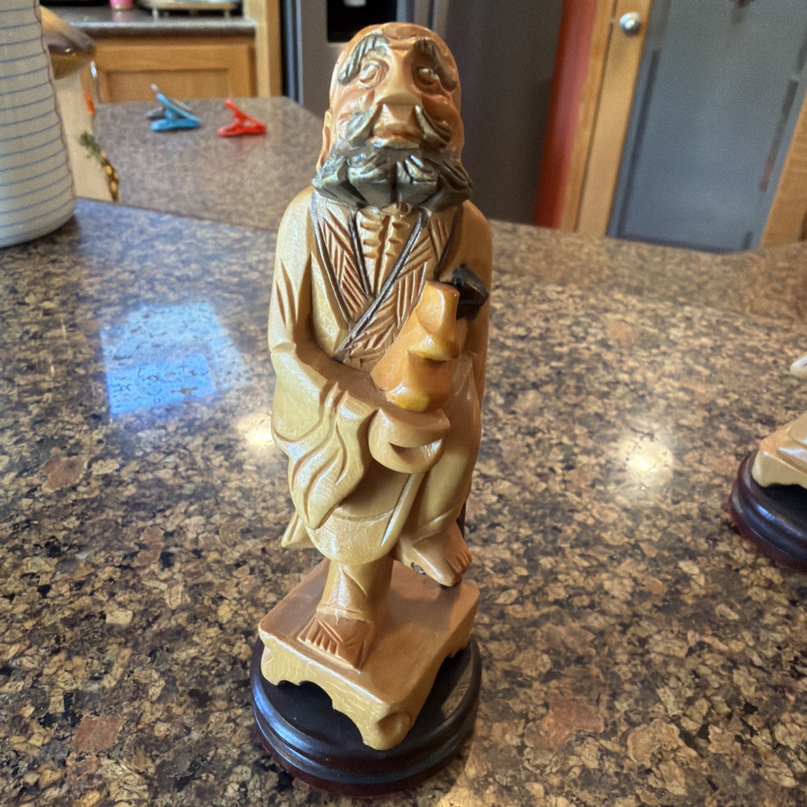 Vintage Chinese Eight Immortals Carved Boxwood Set Republic Period