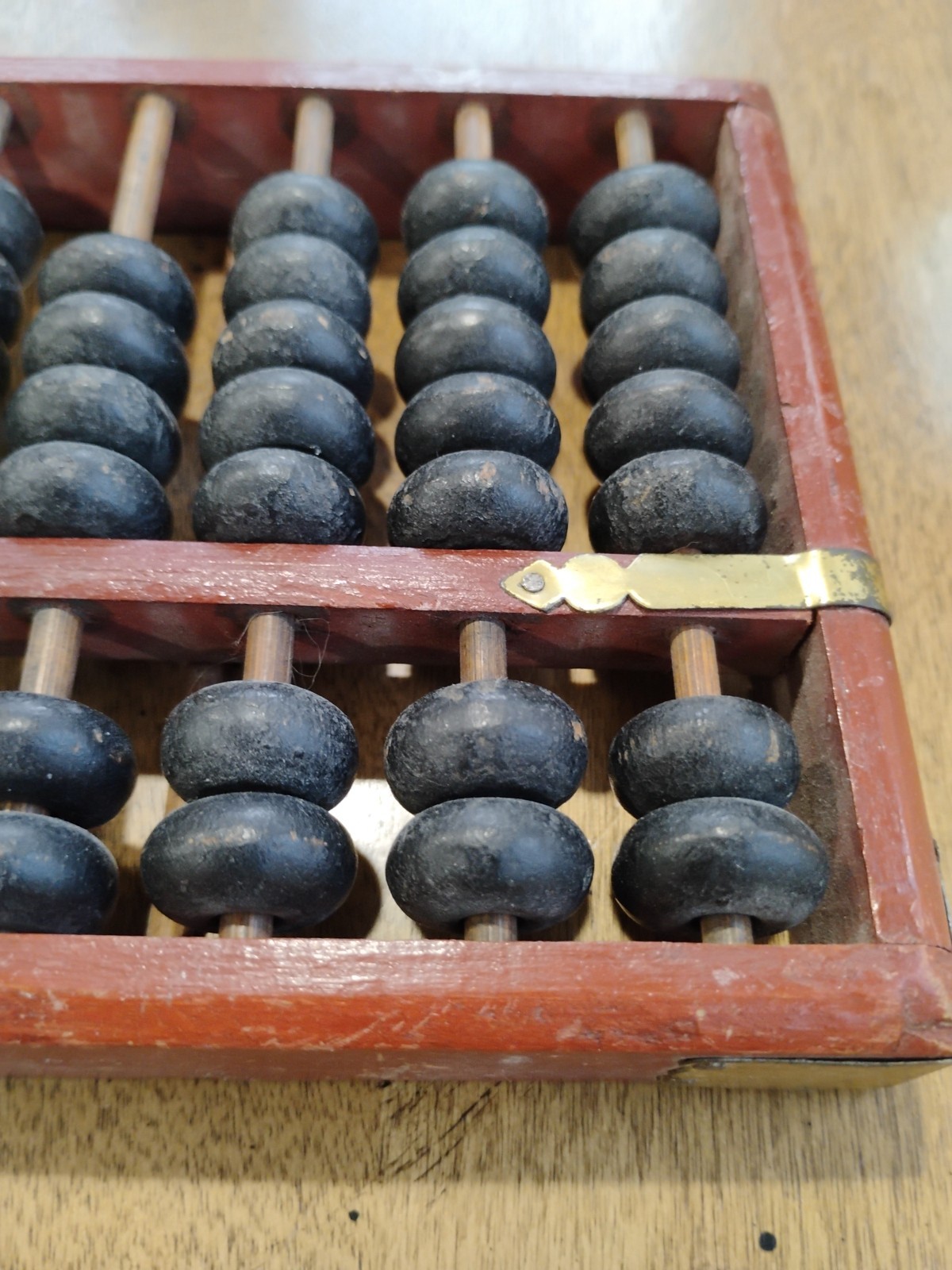 Vintage Chinese Abacus Wood. Very worn. SEE PHOTOS For Size And Condition