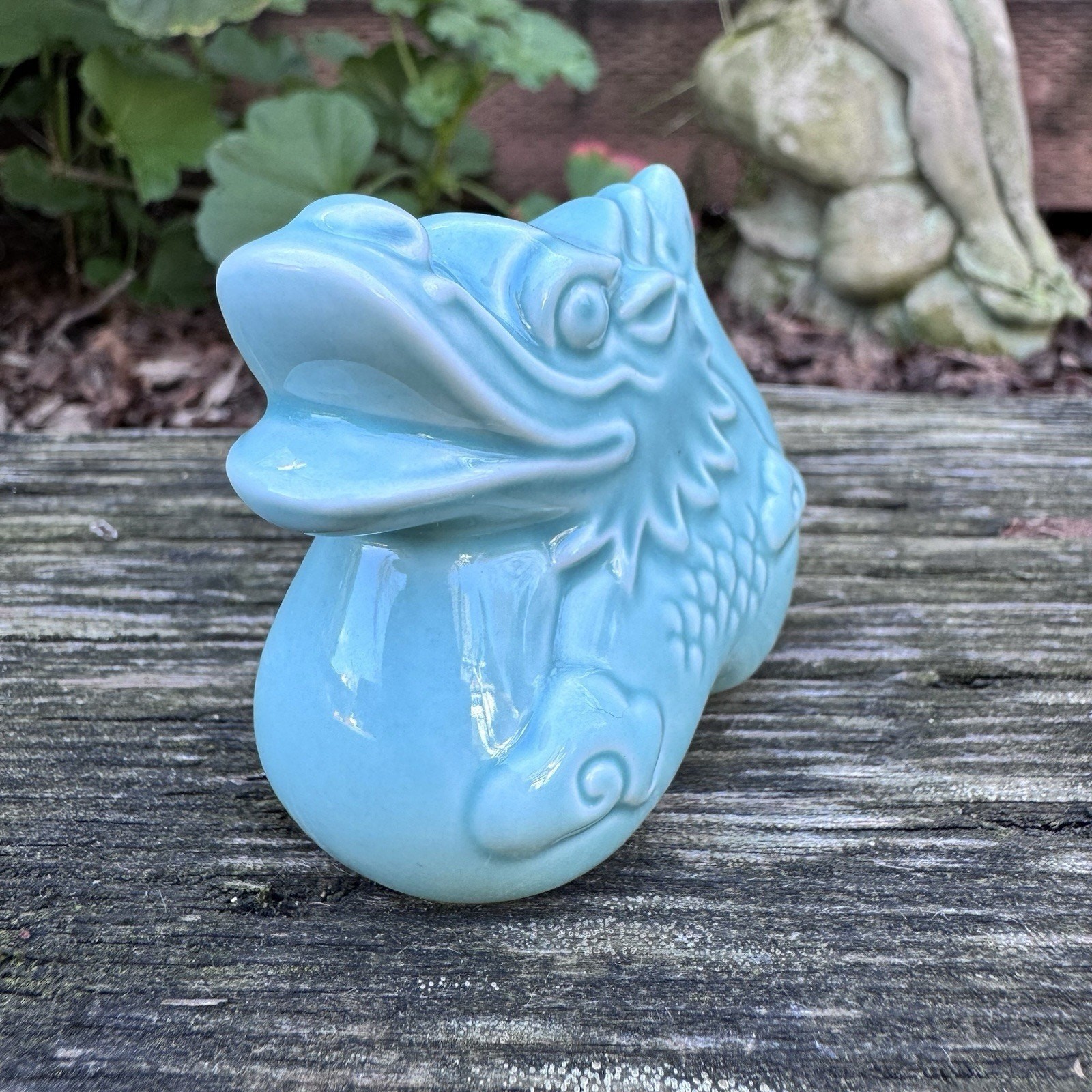 Chinese Good Luck Oriental Zodiac Ceramic Toothpick Holder Year of the Dragon