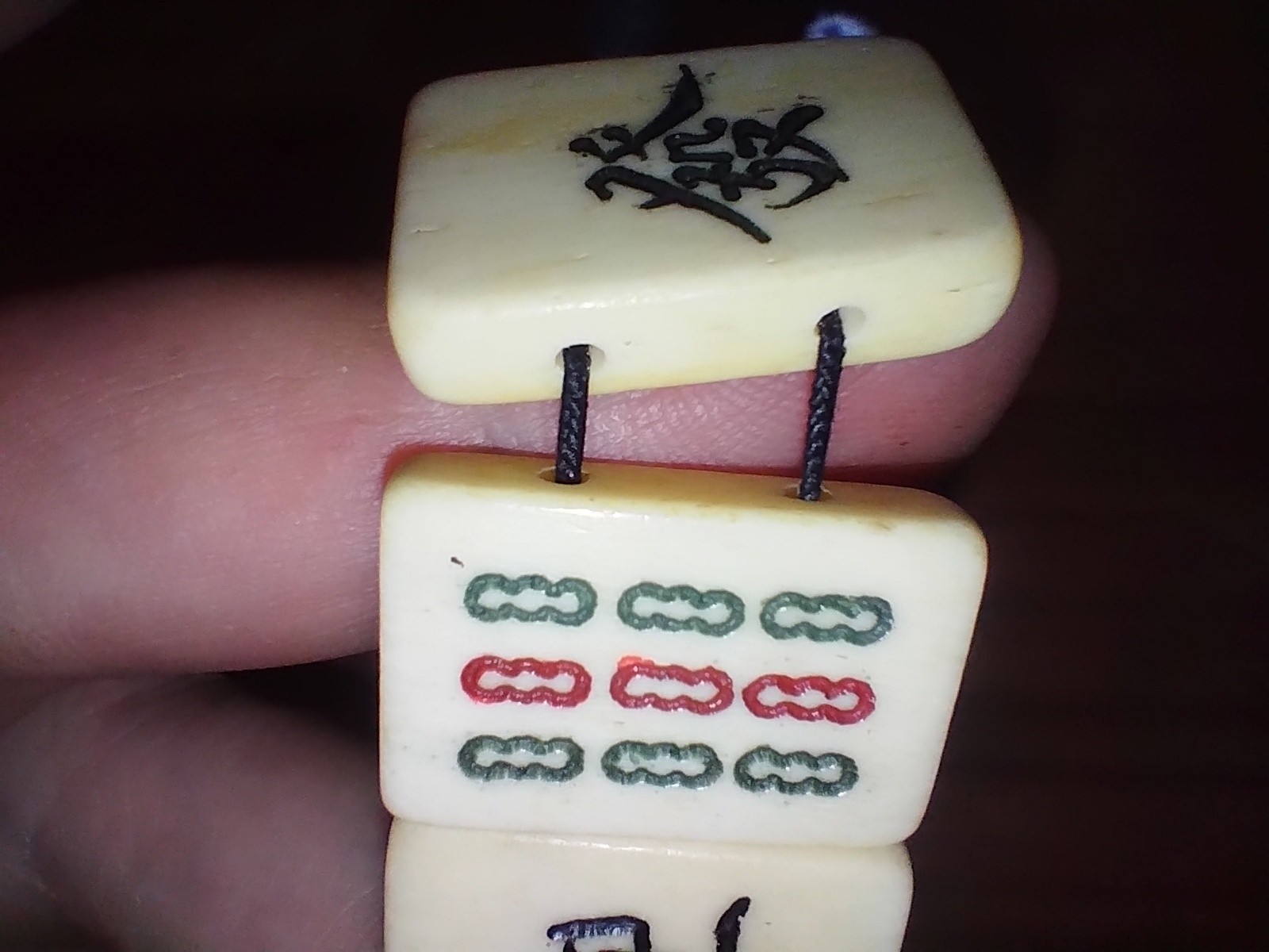 Mahjong Gambling Amulet Bracelet Chinese Vintage 1950’s