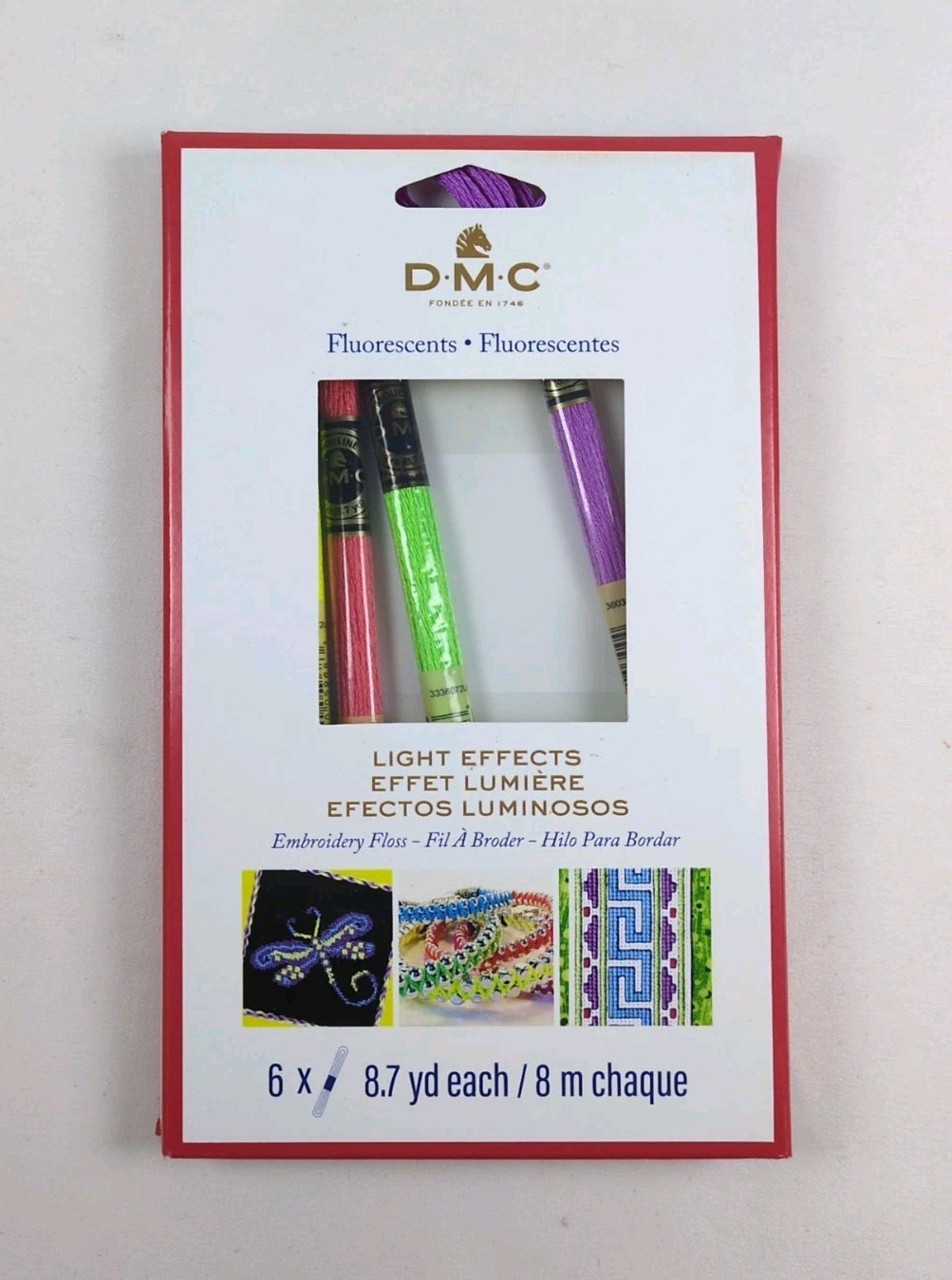 DMC Fluorescent Light Effects Floss Pack 8.7yd 6/Pkg, 8.7-Yards
