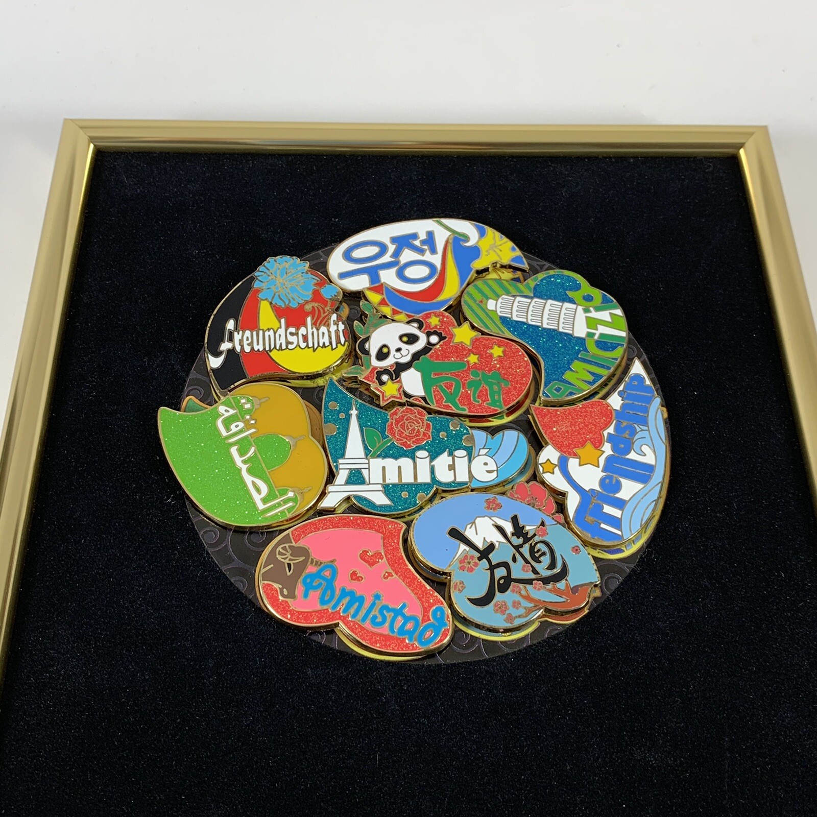 Beijing Language & Culture University Pin Plaque, Framed 9.5″ x 6.5″, with Box!